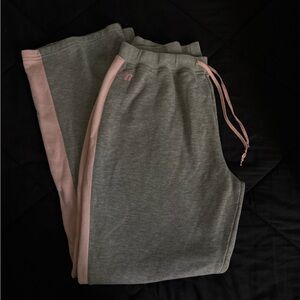 Grey and pink flare joggers medium size #y2k #vintage